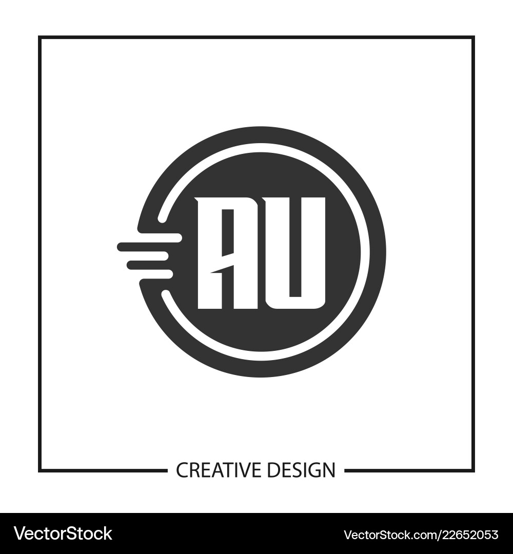 Initial letter au logo template design Initial letter au logo template design vector image