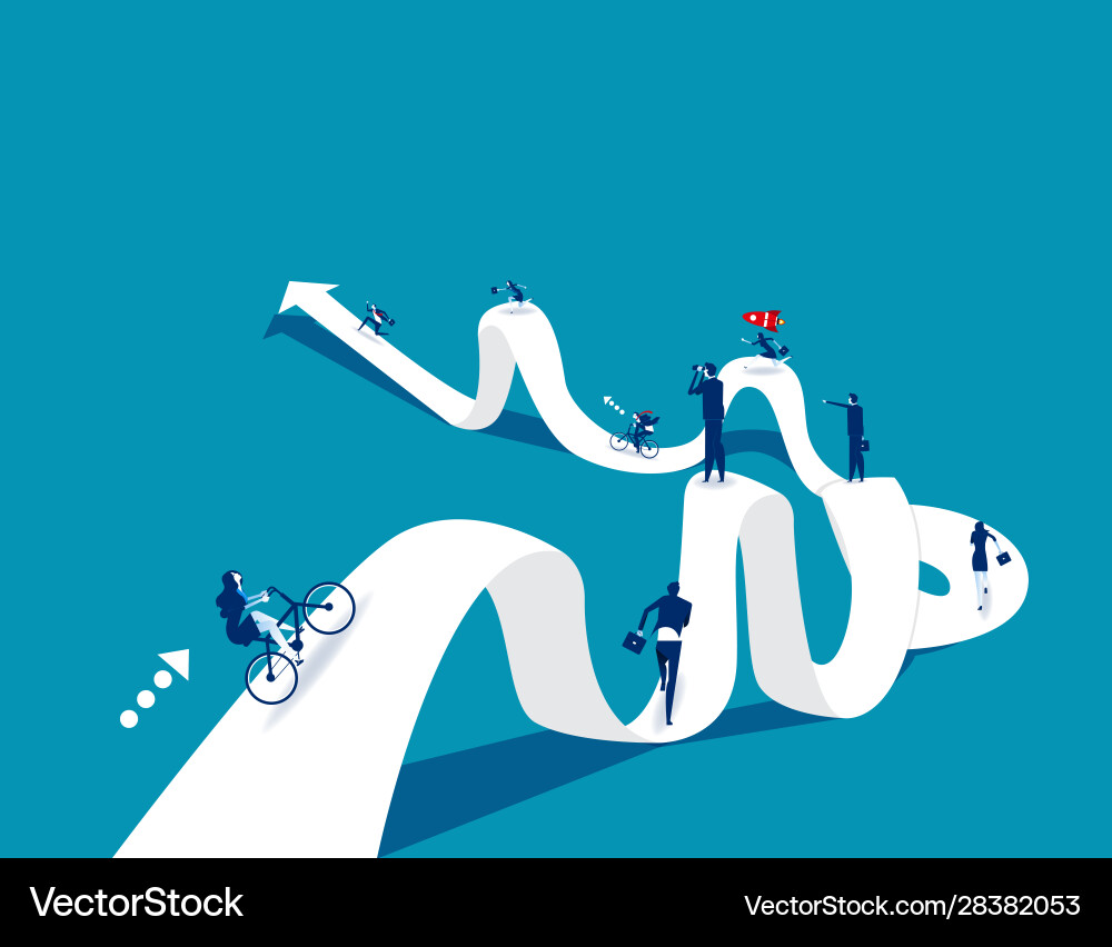 New employees with directions concept business New employees with directions concept business vector image