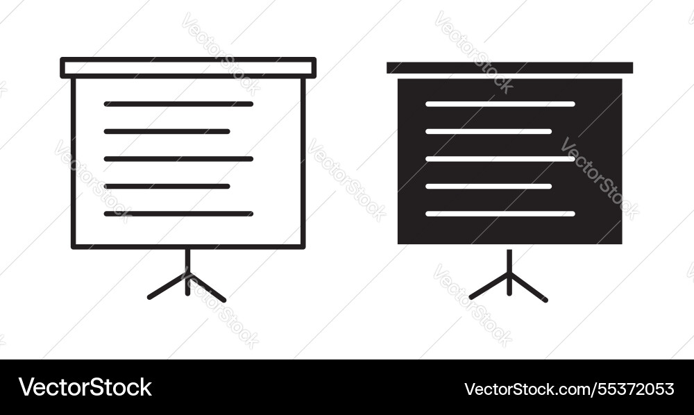 Presentation icon set in thin line for web Presentation icon set in thin line for web vector image