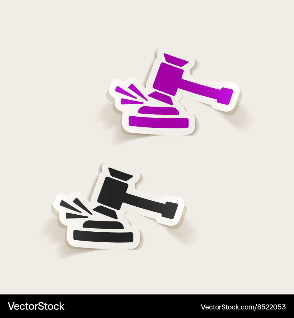 Realistic design element gavel Vector Image