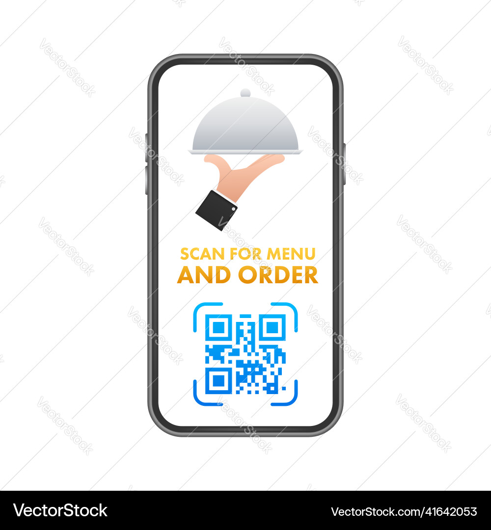 Scannen nach Menü und Bestellen qr-Code-Symbol Scannen nach Menü und Bestellen qr-Code-Symbol vektorbild