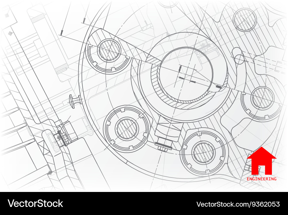 Technical Blueprint Mechanism vector image