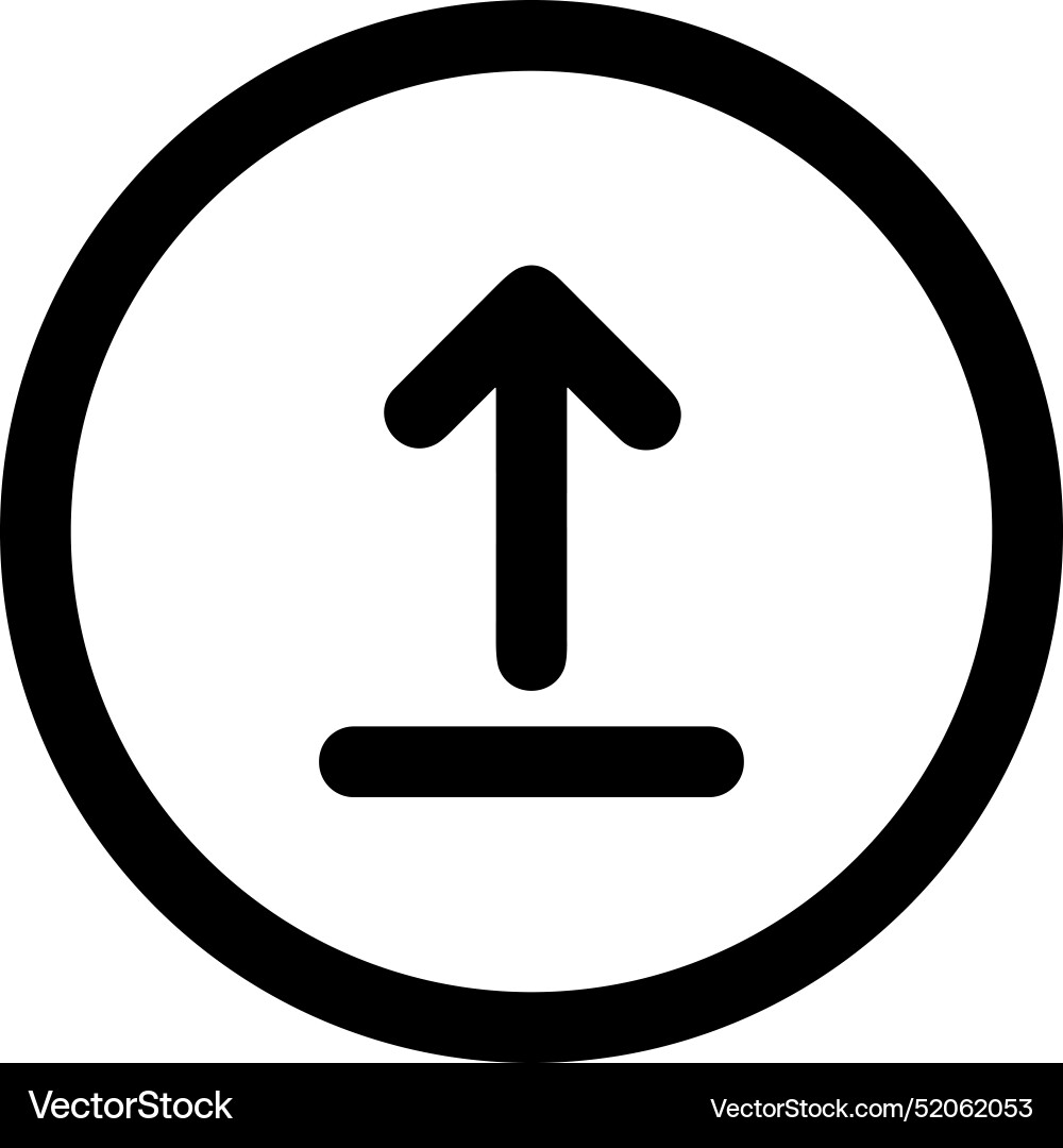Upload outline icon symbol image Upload outline icon symbol image Vector Image