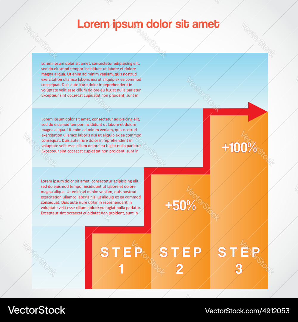 Visualisation of data bar chart vector image