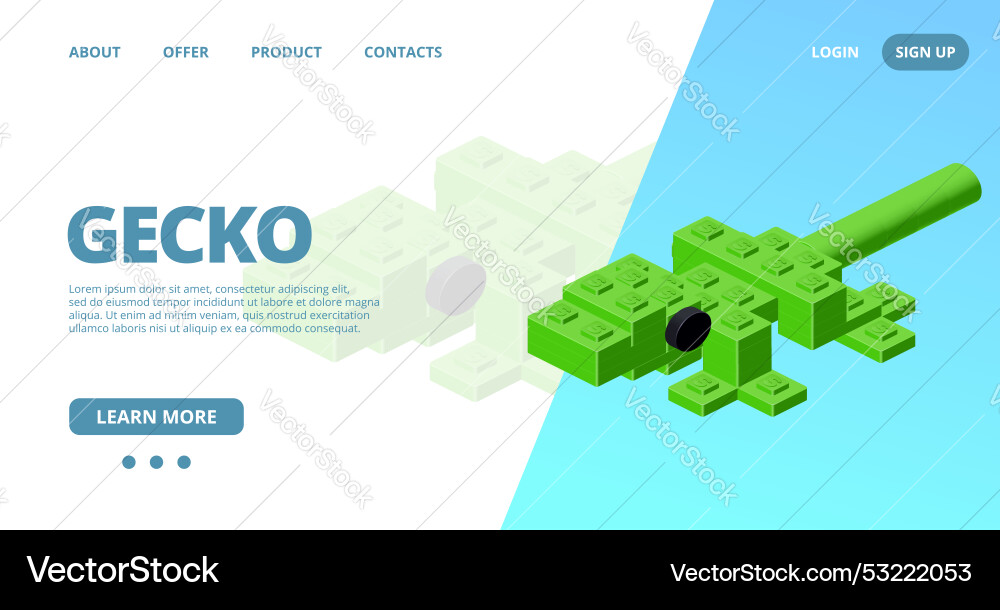 Web template with a gecko Web template with a gecko vector image