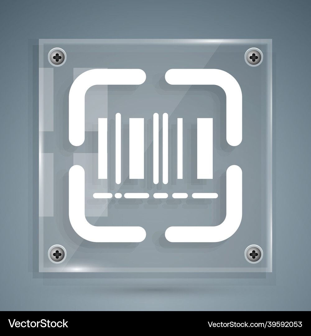 White scanner scanning bar code icon isolated White scanner scanning bar code icon isolated vector image
