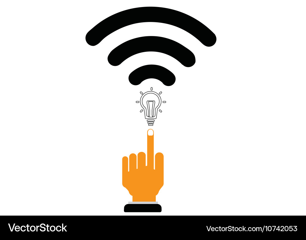 Wifi to send idea vector image