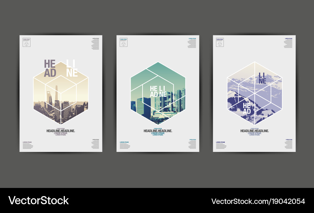 Abstract Circle Report Template Vector Image