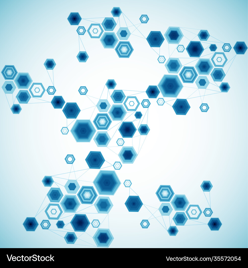 Abstract hexagonal background vector image