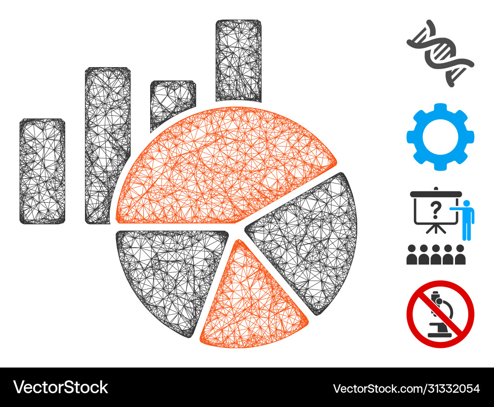 Charts web mesh Charts web mesh vector image