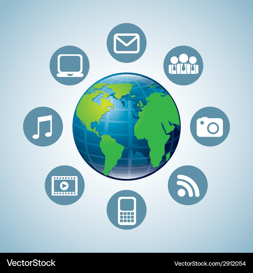 Cloud computing over background Vector Image