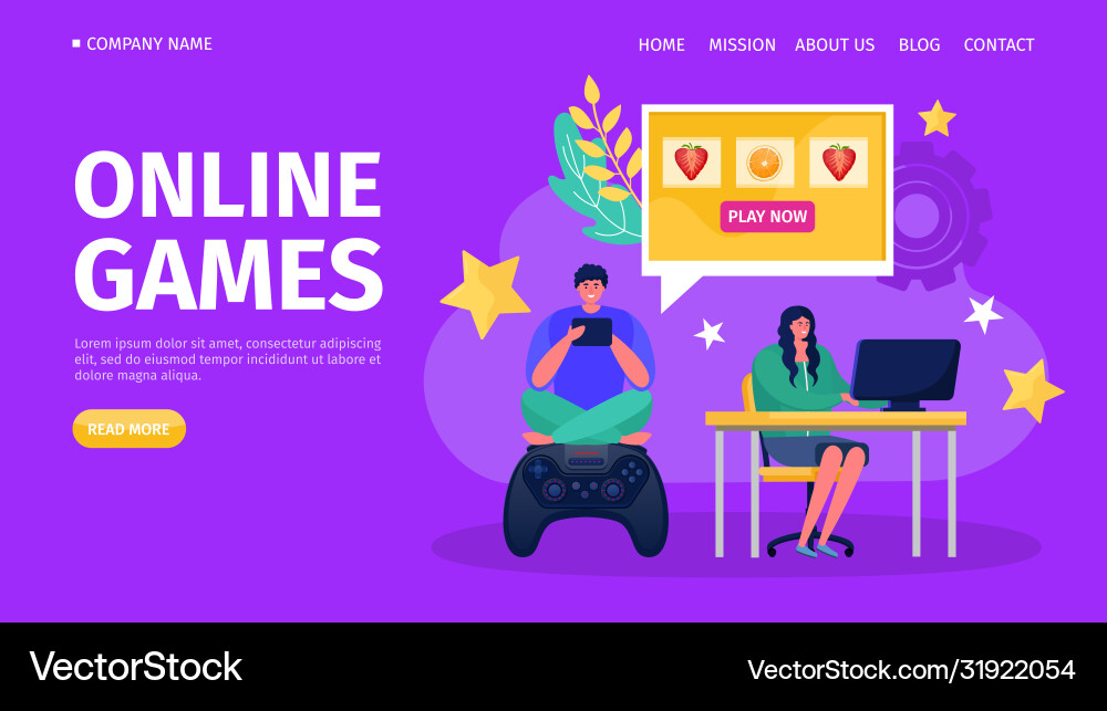 Computer console online game Vector Image