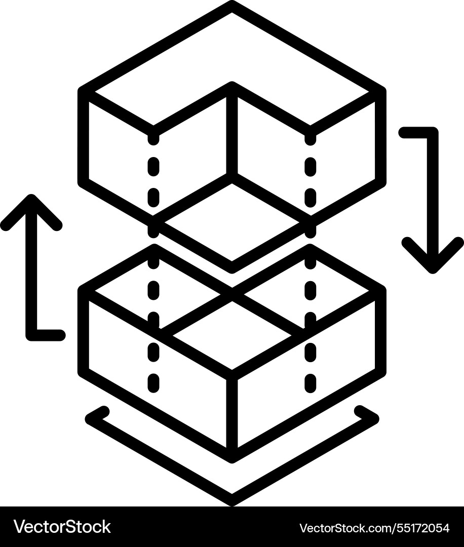 Cube transition Vector Image