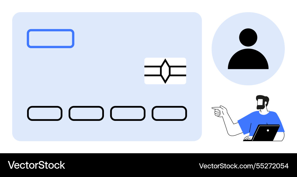 Digital identity verification with credit card Digital identity verification with credit card vector image