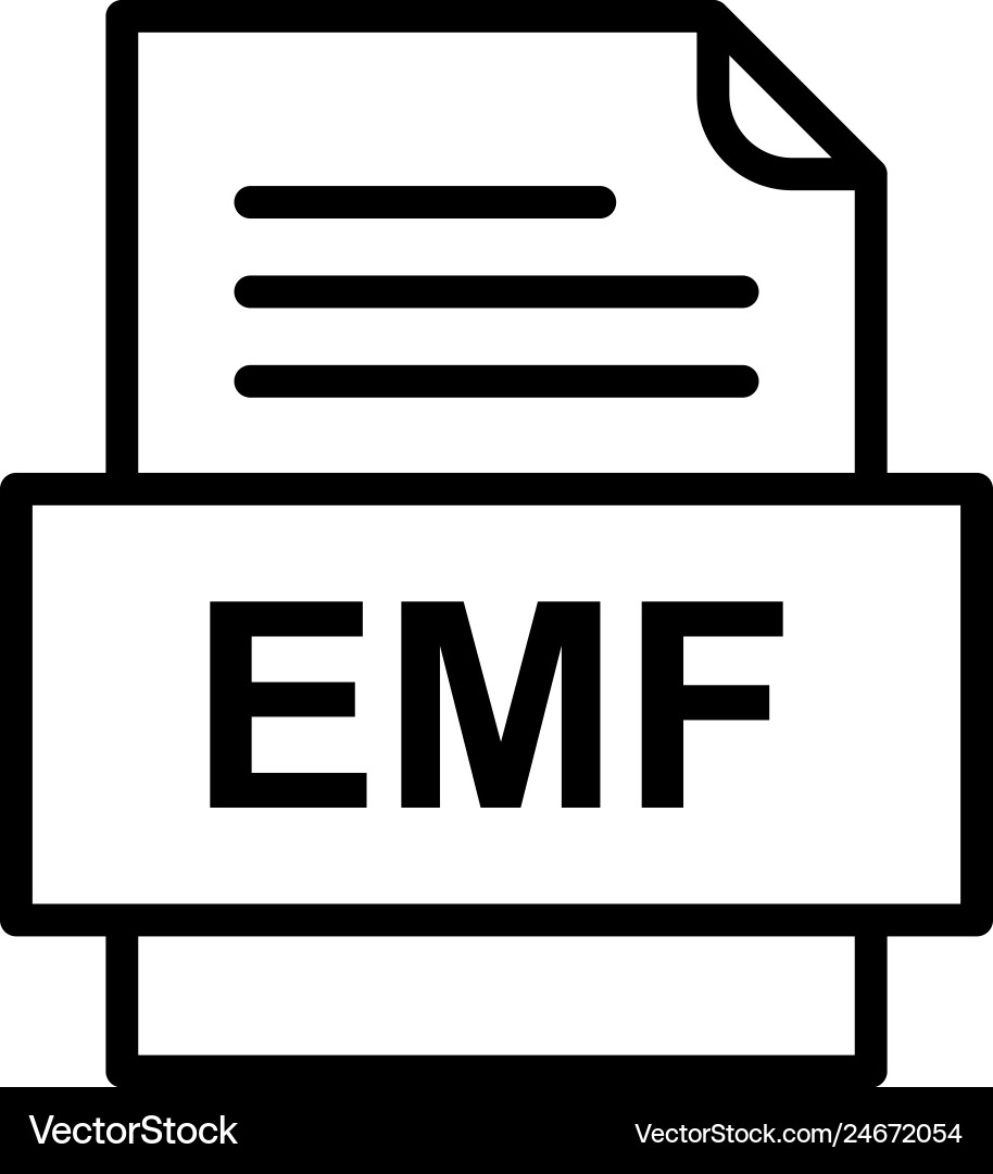 Emf file document icon Vector Image