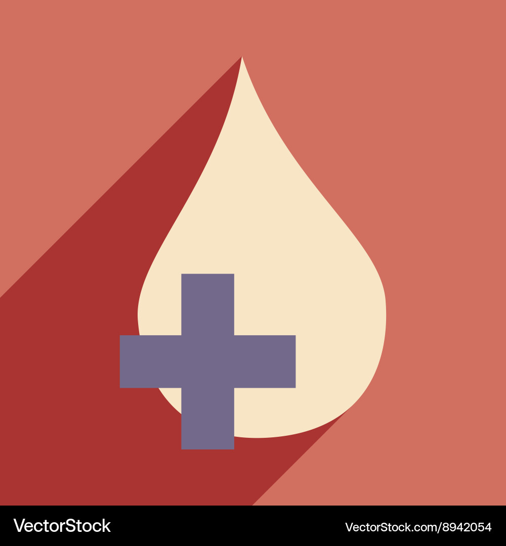 Flat with shadow icon and mobile application drop vector image