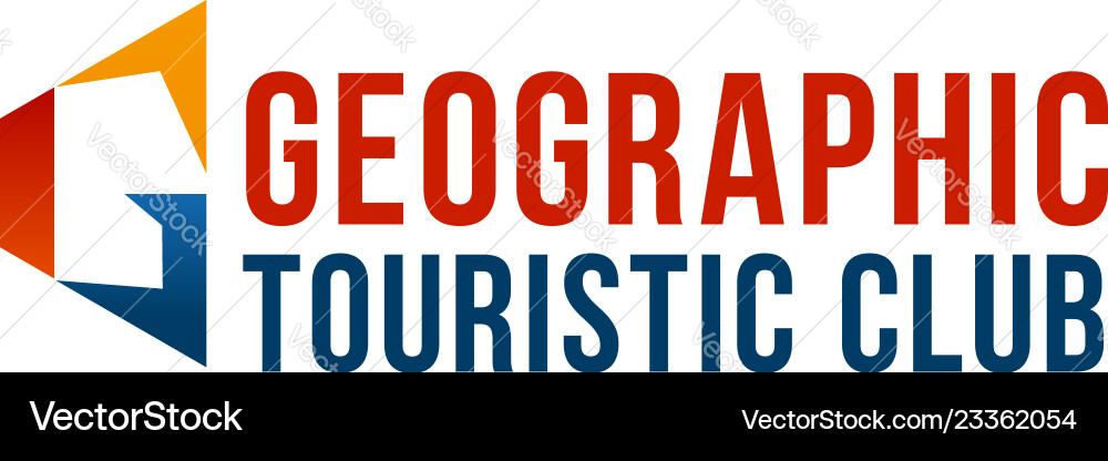 Geaographic touristische Club Emblem Geaographic touristische Club Emblem vektorbild