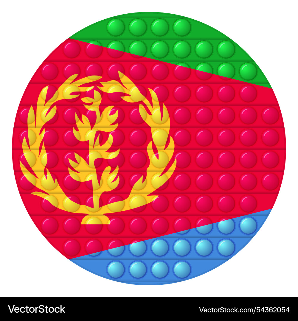 Glass light ball with flag of eritrea round Vector Image