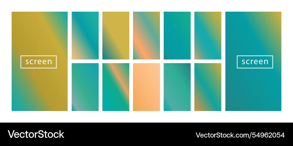 Mobile screen lock display collection of colorful Mobile screen lock display collection of colorful vector image