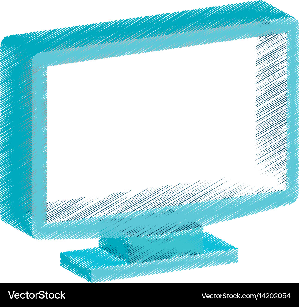 Monitor computer isolated icon Vector Image