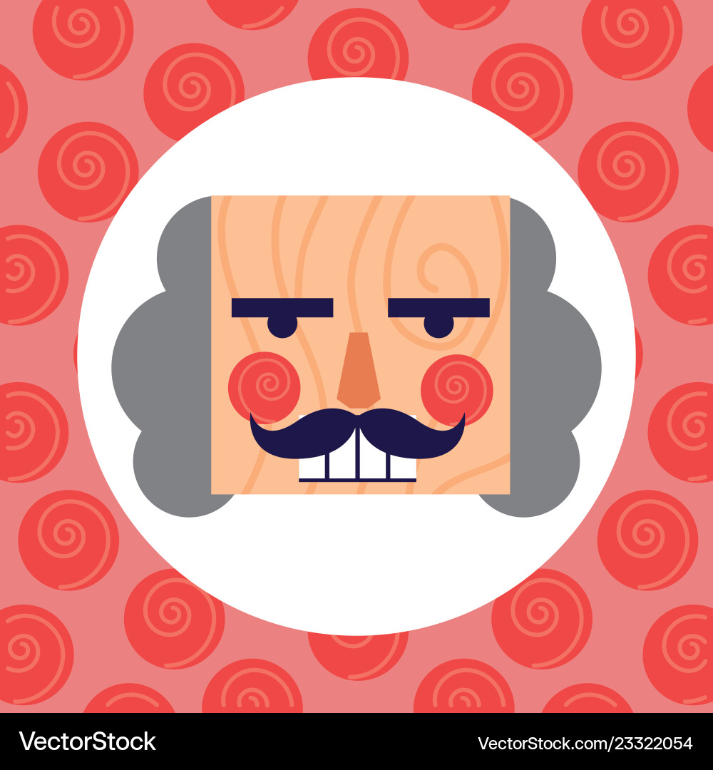 Nutcracker face icon vector image