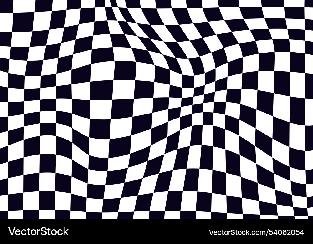Psychedelic checkerboard pattern vector image