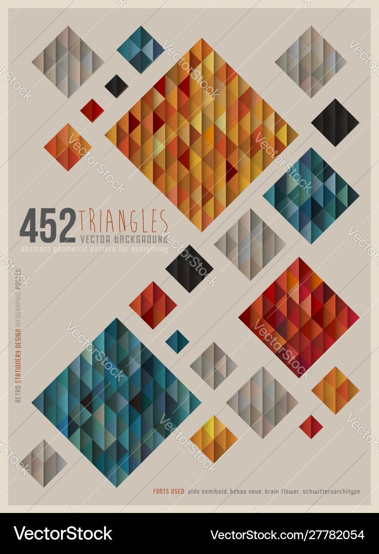 Retro Square Pattern vector image
