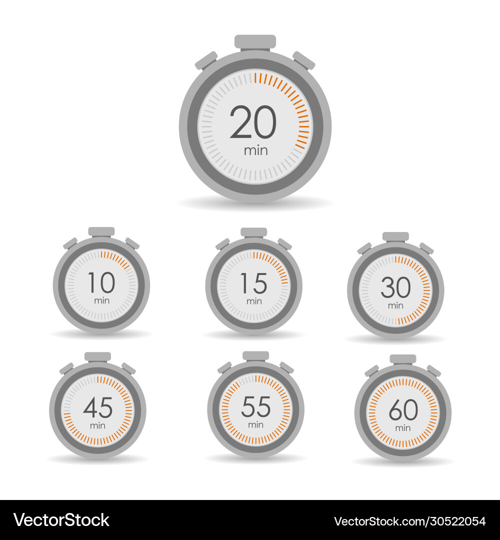 Stopwatch set timer Vector Image