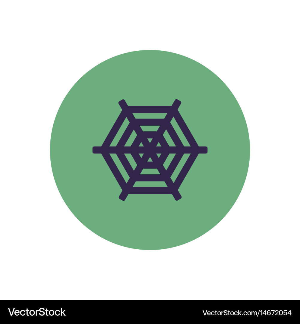 Stylish icon in color circle spider web vector image