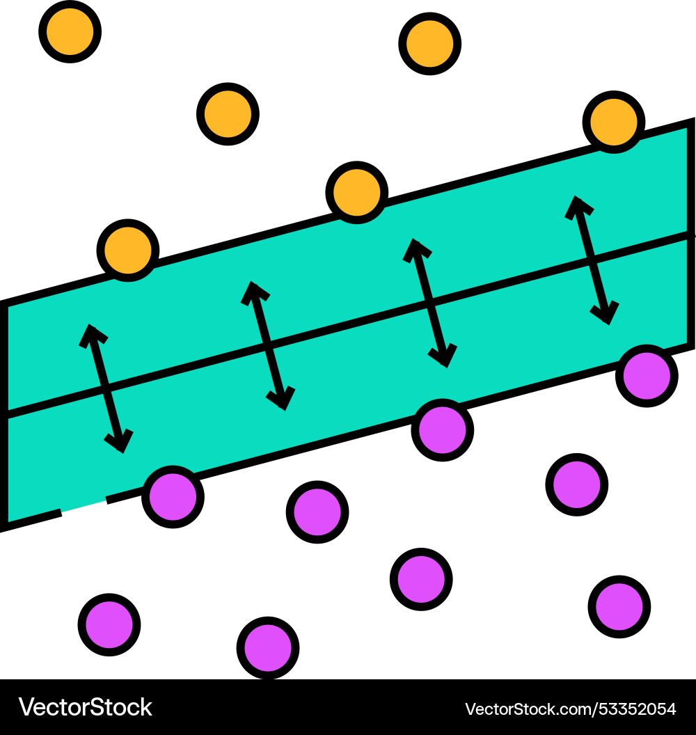 Support machine svm algorithm icon color vector image