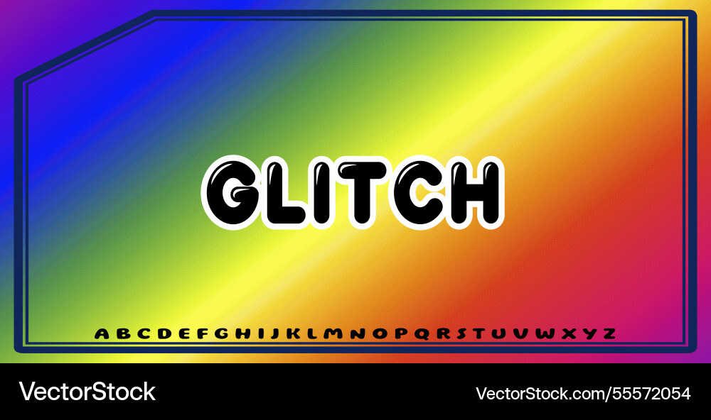 Text effects with editable colors and abstract Vector Image
