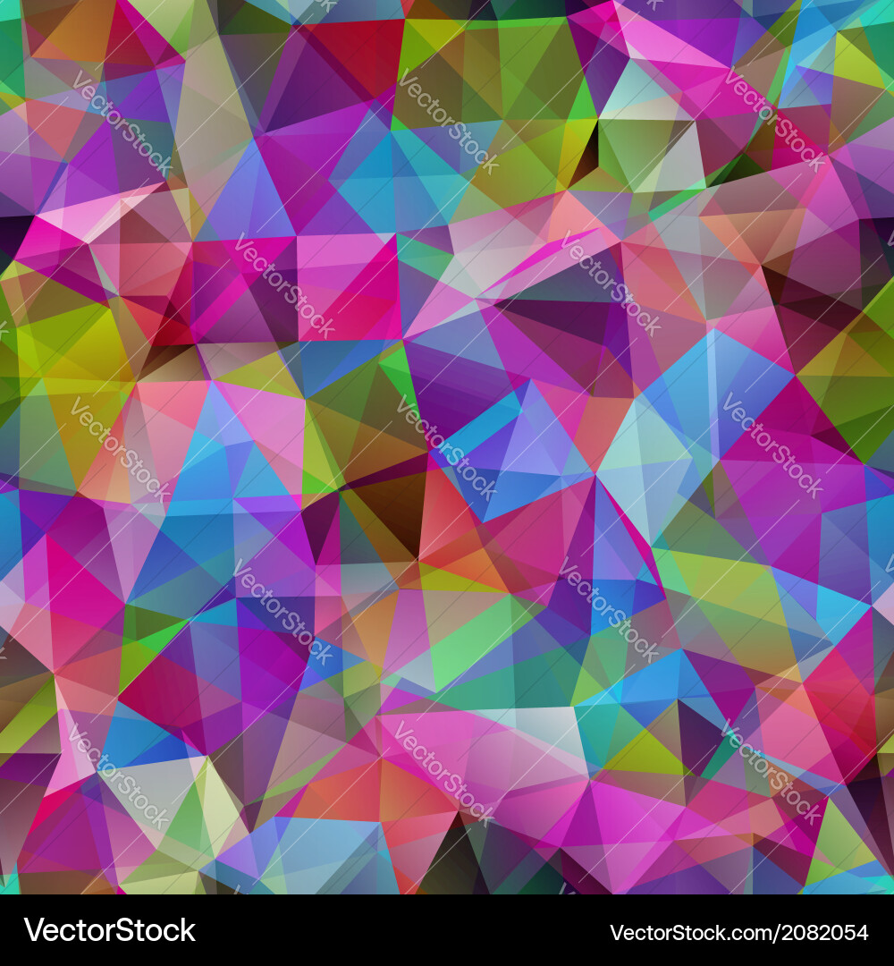 Triangle seamless pattern of geometric shapes vector image