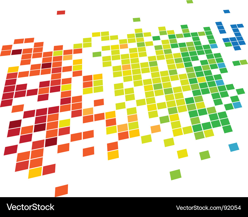Vibrant Rainbow Squares vector image