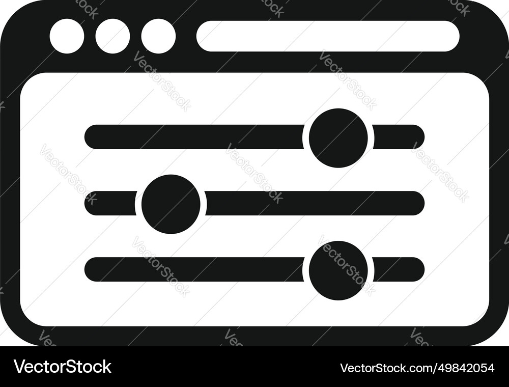Web content filter icon simple cloud Vector Image
