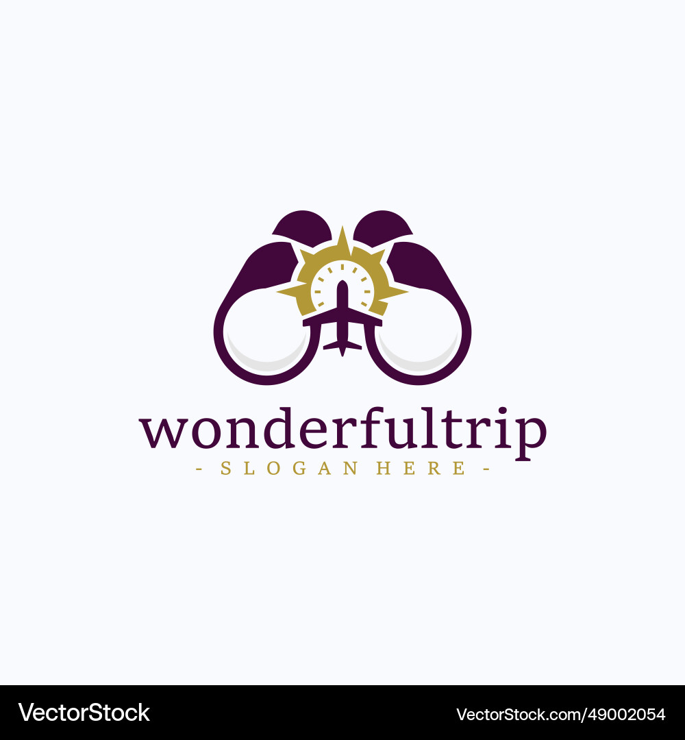 Wunderschönes Reise-Logo-Design beste Tour besuchen Wunderschönes Reise-Logo-Design beste Tour besuchen vektorbild