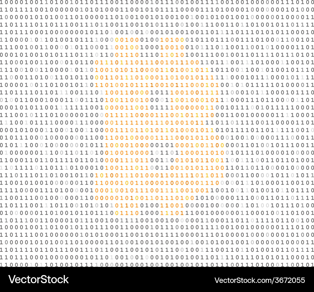 Bitcoin Binary Code Symbol Vektorbild
