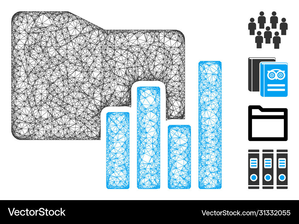 Charts folder web mesh Charts folder web mesh vector image