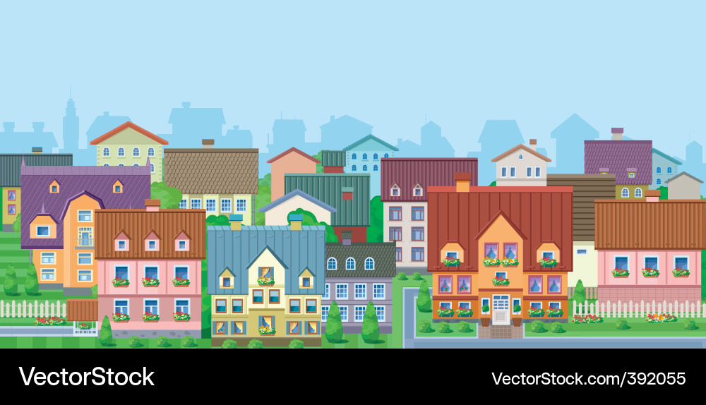 Colorful Townhouses vector image