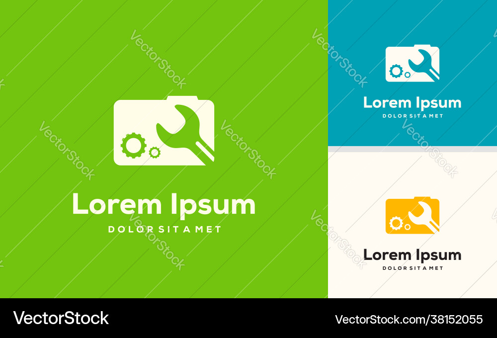 Document setting logo template data configuration Document setting logo template data configuration Vector Image