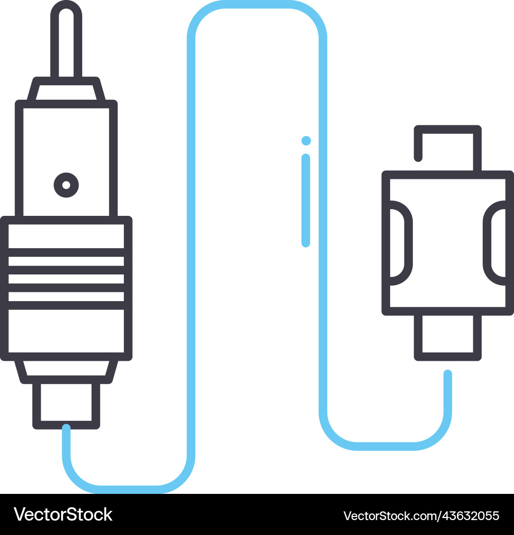 Dynamic mircophone line icon outline symbol Dynamic mircophone line icon outline symbol vector image