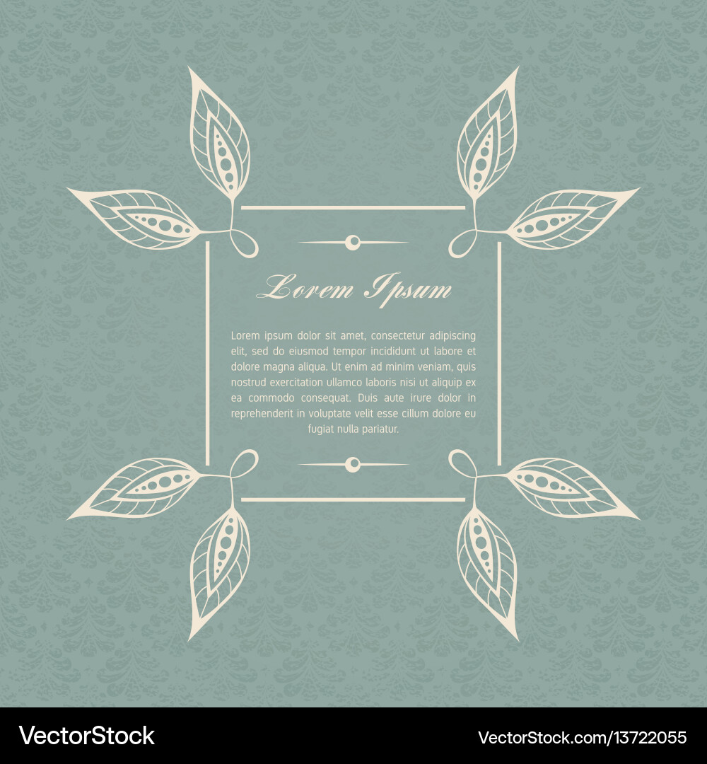 Elegant Calligraphic Leaf Patterns Vector Image