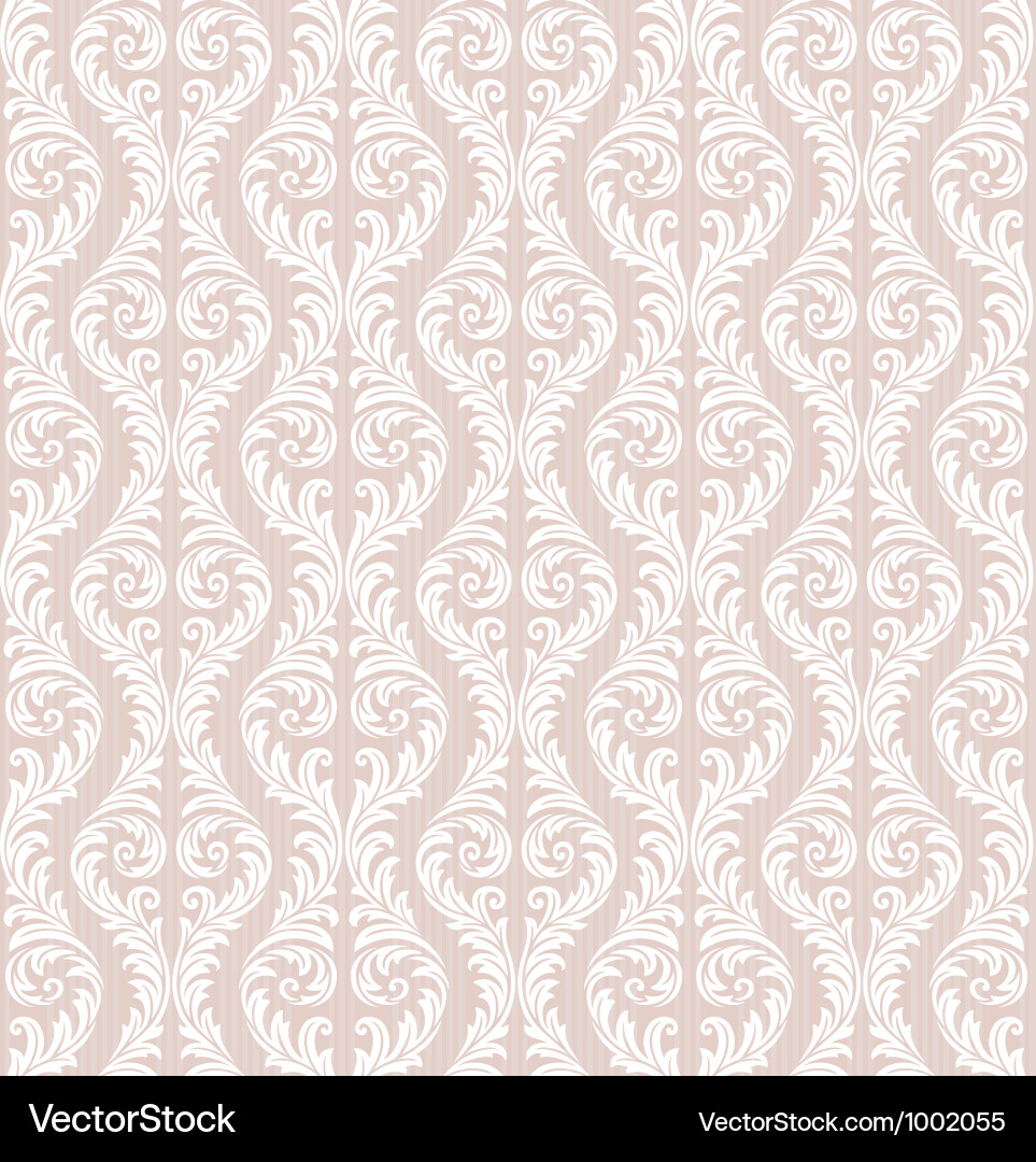 Elegant Damask Floral Pattern vector image