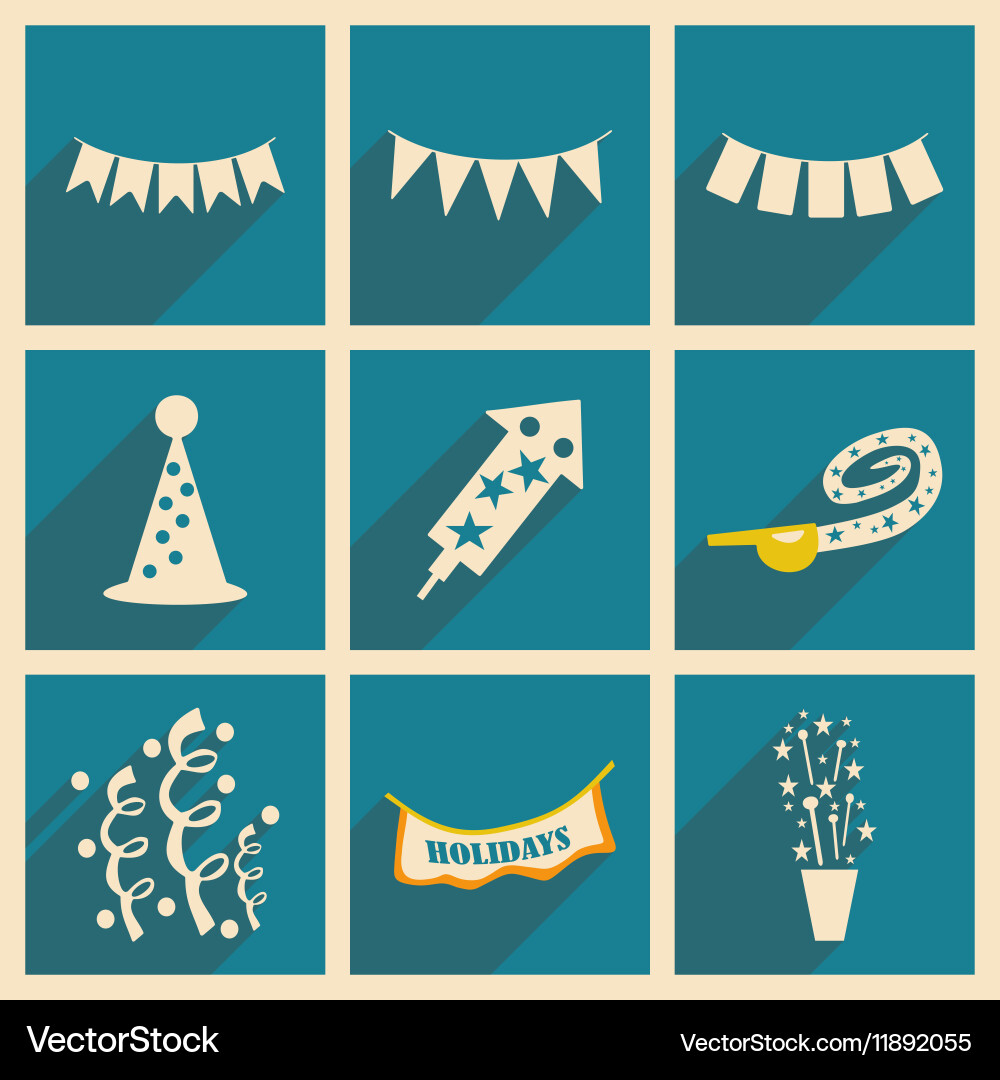 Flat with shadow concept and mobile application vector image
