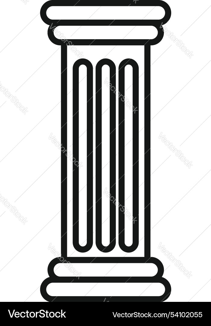 Fluted column representing classical architecture Fluted column representing classical architecture vector image