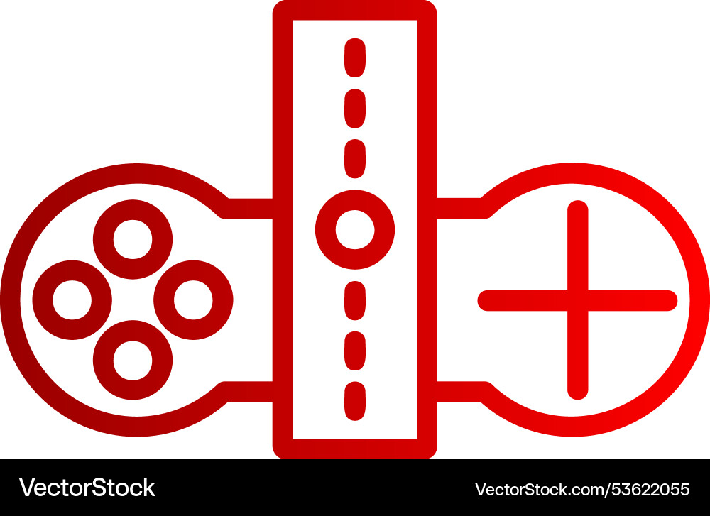 Game console line gradient icon Vector Image