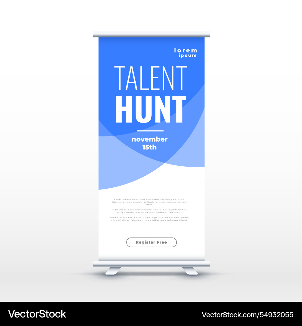 Modern roll up standee display template Modern roll up standee display template vector image