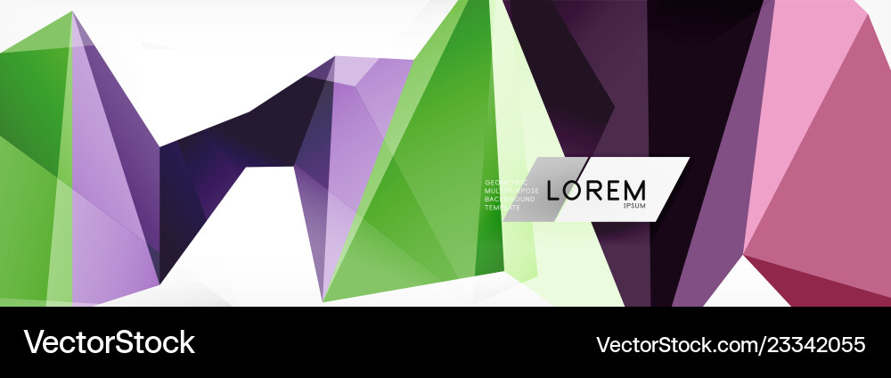 Mosaic triangular low poly style abstract Vector Image