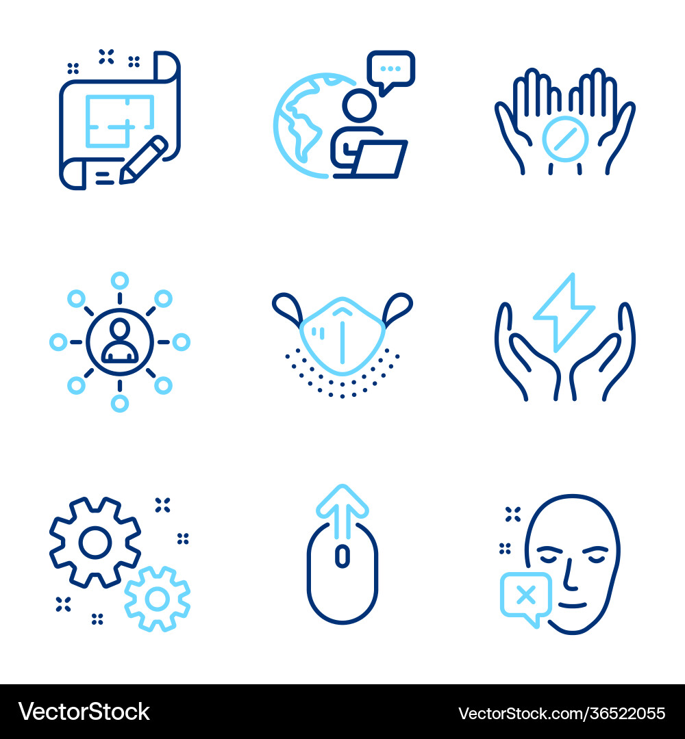 Science icons set included icon as networking Science icons set included icon as networking vector image