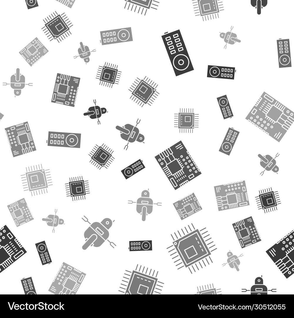 Set remote control processor with microcircuits Set remote control processor with microcircuits vector image
