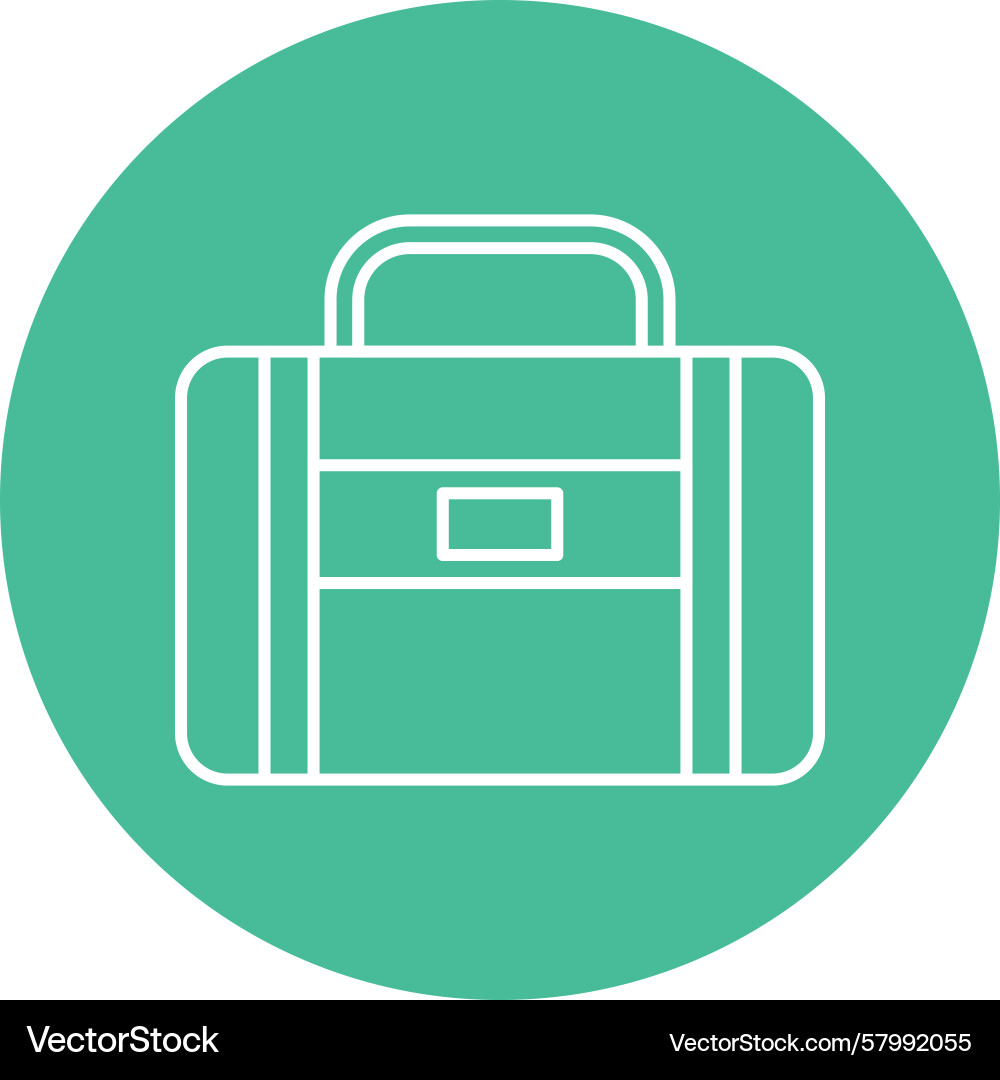 Suitcase line multi circle Vector Image